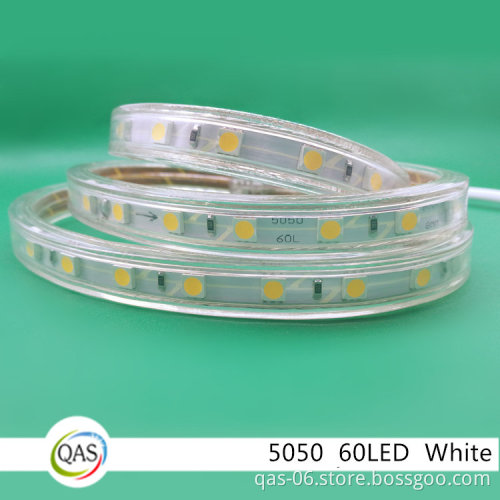 warm /cold white 60led/m 5050 strip IP68 AC110 220v led flexible strip light
